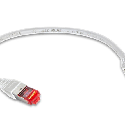 Cable de conexión CAT 6A 10 GBPS de grado profesional, SSTP 26 AWG, 1', blanco