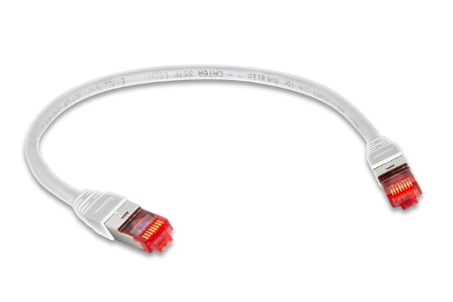 Cable de conexión CAT 6A 10 GBPS de grado profesional, SSTP 26 AWG, 1', blanco