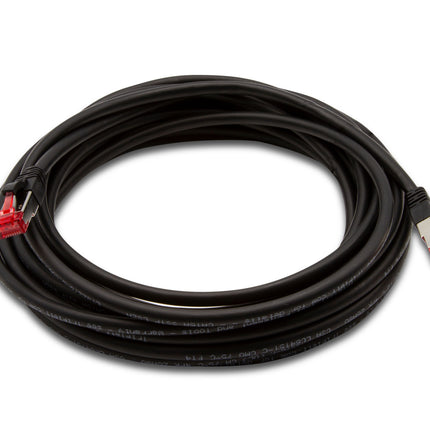 Cable de conexión Cat 6A 10 GBPS de grado profesional, SSTP 26 AWG, 25', negro