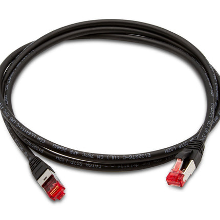 Cable de conexión Cat 6A 10 GBPS de grado profesional, SSTP 26 AWG, 1,5 m, color negro