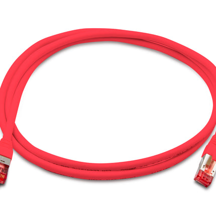 Cable de conexión Cat 6A 10 GBPS de grado profesional, SSTP 26 AWG, 1,5 m, rojo