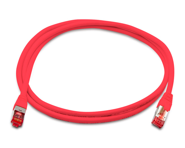 Cable de conexión Cat 6A 10 GBPS de grado profesional, SSTP 26 AWG, 1,5 m, rojo