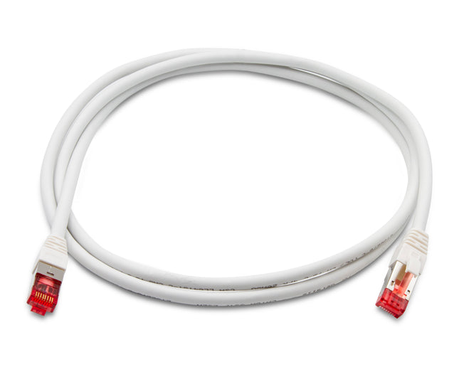 Cable de conexión Cat 6A 10 GBPS de grado profesional, SSTP 26 AWG, 1,5 m, blanco