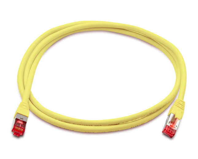 Cable de conexión Cat 6A 10 GBPS de grado profesional, SSTP 26 AWG, 1,5 m, amarillo