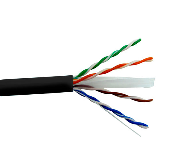 Cable CAT6 UTP 23 AWG 1000' Negro
