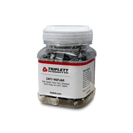 Conector de paso blindado CAT7 RJ45, frasco de 100