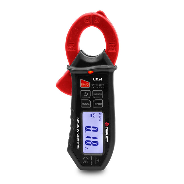 Mini pinza CA/CC TRMS de 400 A con entrada de corriente
