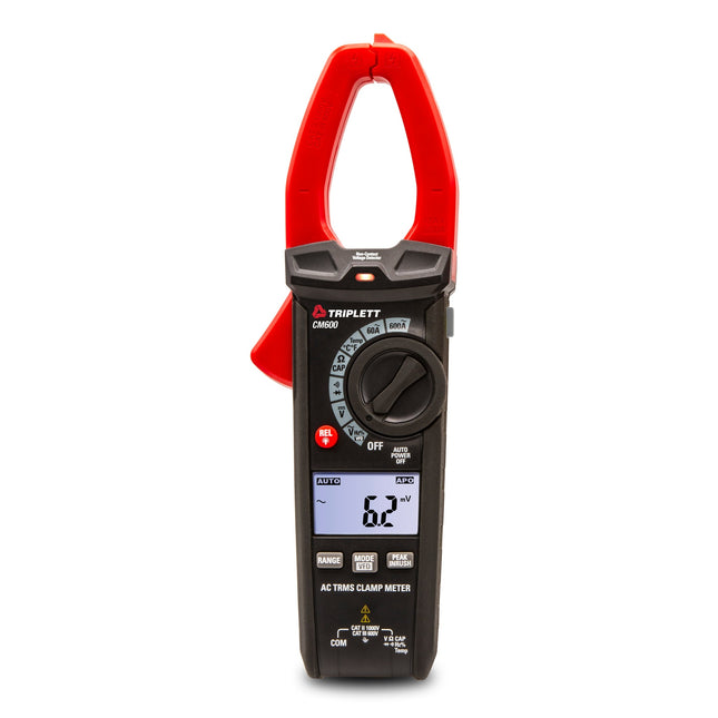 Pinza amperimétrica de CA de verdadero valor eficaz de 600 A