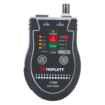 Comprobador de RJ45/coaxial de bolsillo para gatos