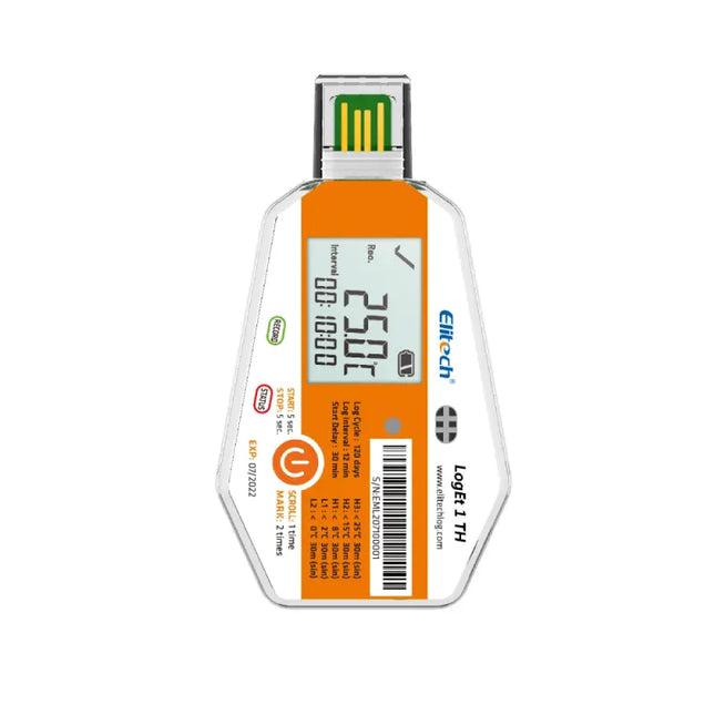 Datalogger Temperatura Humedad Desechable Elitech