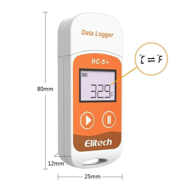 Datalogger de Temperatura Certificado ELITECH RC-5+