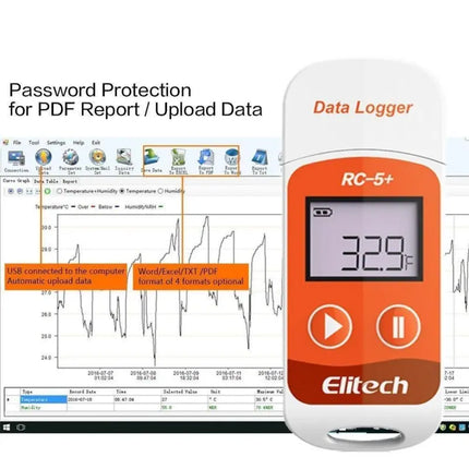 Datalogger de Temperatura Certificado ELITECH RC-5+