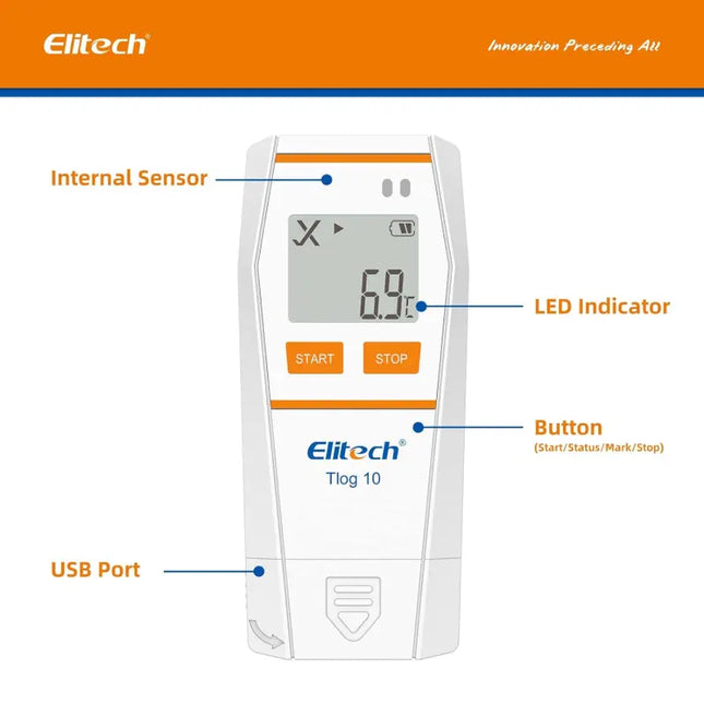 Datalogger Temperatura Elitech Tlog 10