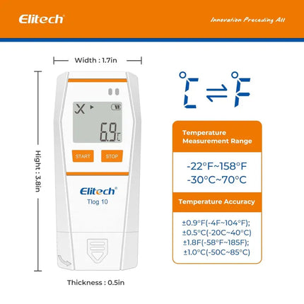 Datalogger Temperatura Elitech Tlog 10
