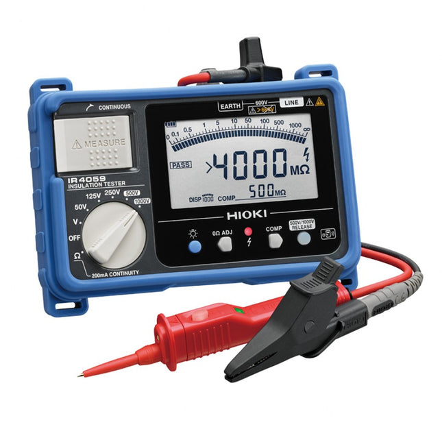 Hioki IR4059 - Medidor aislamiento para vehículos eléctricos 1000 V DC, 4GOhm