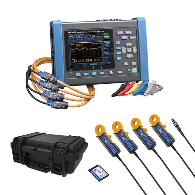 Hioki PQ3198+CRKIT Kit Analizador Clase A para Código de Red. 4 Sondas 6,000A y 4 pinzas 60A