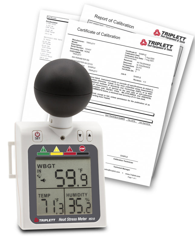 Medidor de estrés térmico WBGT (temperatura de globo y bulbo húmedo)