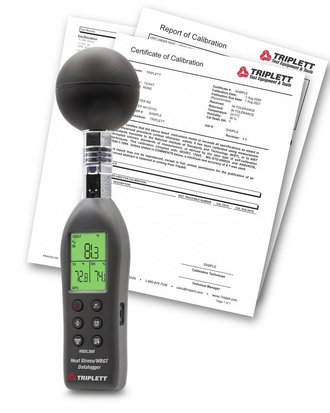 Índice de estrés por calor/Registrador de datos WBGT