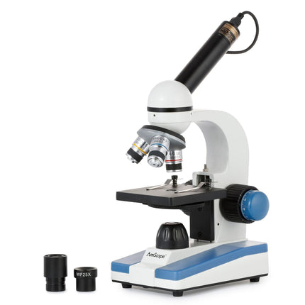 AmScope M150 Series Portable LED Monocular Student Compound Microscope 40X-1000X Magnification