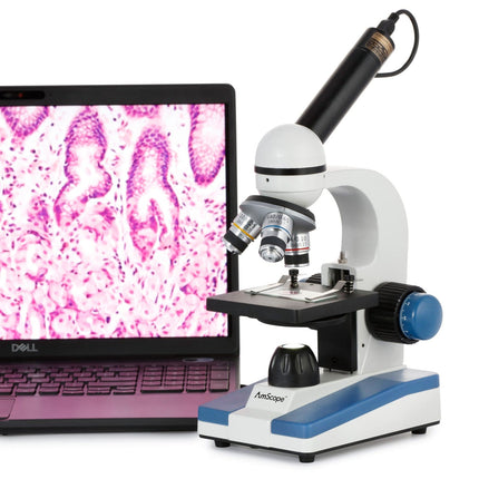 AmScope M150 Series Portable LED Monocular Student Compound Microscope 40X-1000X Magnification
