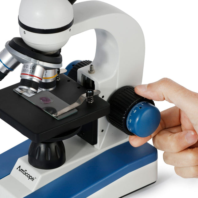 AmScope M150 Series Portable LED Monocular Student Compound Microscope 40X-1000X Magnification