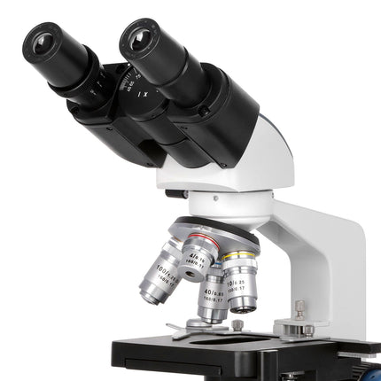 AmScope B120 Series Student & Professional LED Binocular Compound Microscope w/Siedentopf Head, 3D Mechanical Stage & Optional Digital Camera
