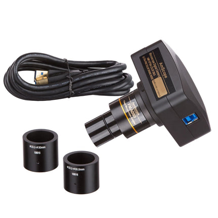 AmScope SM-3 Series Zoom Trinocular Stereo Microscope with Optional Digital Camera on Single Arm Boom Stand