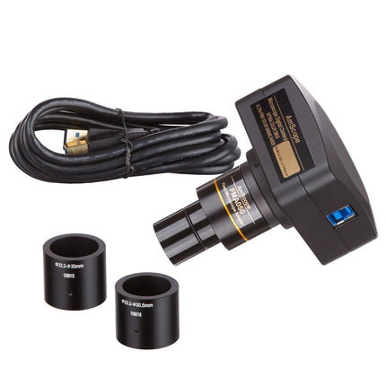 AmScope B120 Series Student & Professional LED Binocular Compound Microscope w/Siedentopf Head, 3D Mechanical Stage & Optional Digital Camera