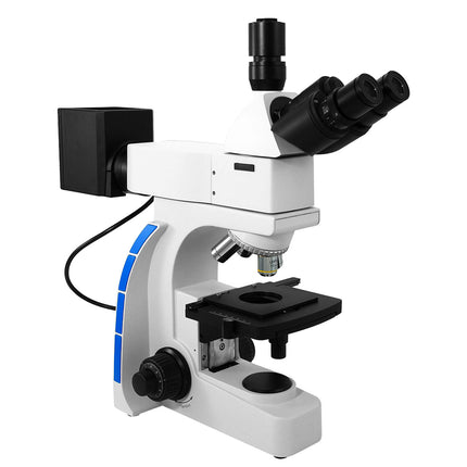 100X-800X Metallurgical Microscope, Trinocular, Halogen Light, Bright Field + Polarizing Kit