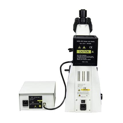 100X-800X Metallurgical Microscope, Trinocular, Dual Halogen Light, Bright Field + Polarizing Kit