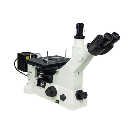 50X-1000X Inverted Metallurgical Microscope, Trinocular, Halogen Light, Dark Field + Polarizing Kit