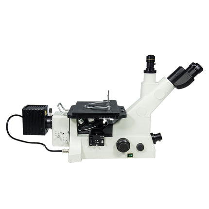 50X-1000X Inverted Metallurgical Microscope, Trinocular, Halogen Light, Dark Field + Polarizing Kit
