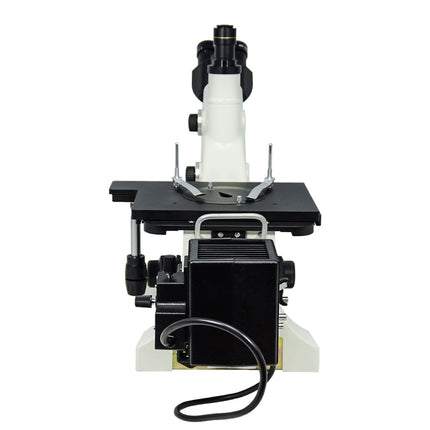 50X-1000X Inverted Metallurgical Microscope, Trinocular, Halogen Light, Dark Field + Polarizing Kit