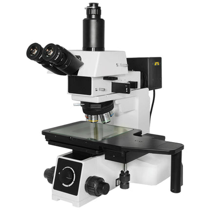 50X-500X Metallurgical Microscope, Trinocular, Halogen-LED Light, Bright Field Dark Field