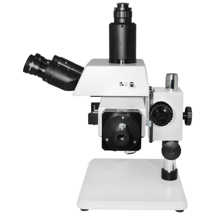 50X-500X Metallurgical Microscope, Trinocular, Halogen Fiber Optic Illuminator, Bright Field Dark Field + Polarizing Kit