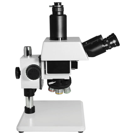 50X-500X Metallurgical Microscope, Trinocular, Halogen Fiber Optic Illuminator, Bright Field Dark Field + Polarizing Kit