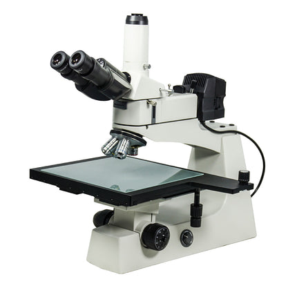 40X-400X Metallurgical Microscope, Trinocular, Halogen Light, Large Stage