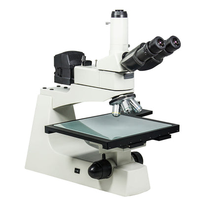 40X-400X Metallurgical Microscope, Trinocular, Halogen Light, Large Stage