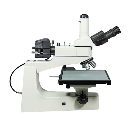 40X-400X Metallurgical Microscope, Trinocular, Halogen Light, Large Stage