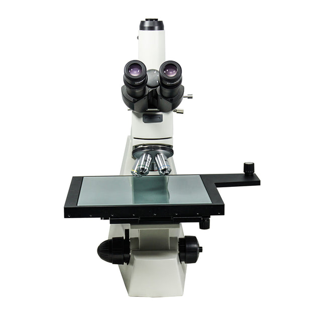 40X-400X Metallurgical Microscope, Trinocular, Halogen Light, Large Stage