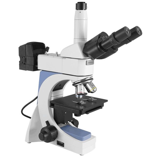 40X-400X Metallurgical Microscope, Trinocular, Halogen Light, Bright Field
