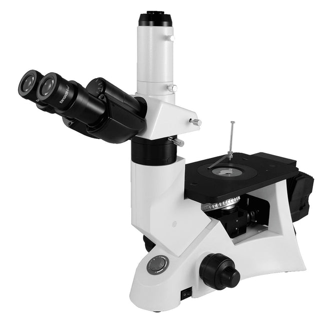 40X-400X Inverted Metallurgical Microscope, Trinocular, Halogen Light + Polarizing Kit