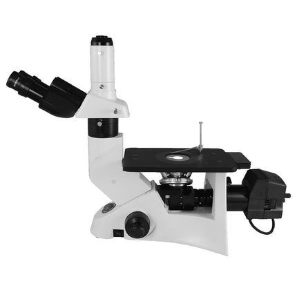 40X-400X Inverted Metallurgical Microscope, Trinocular, Halogen Light + Polarizing Kit