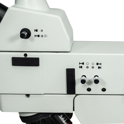 50-500X LED Dual Illuminated Light XY Stage Travel Distance 75x40mm Trinocular Transmitted/Reflected Metallurgical Microscope MT05110353