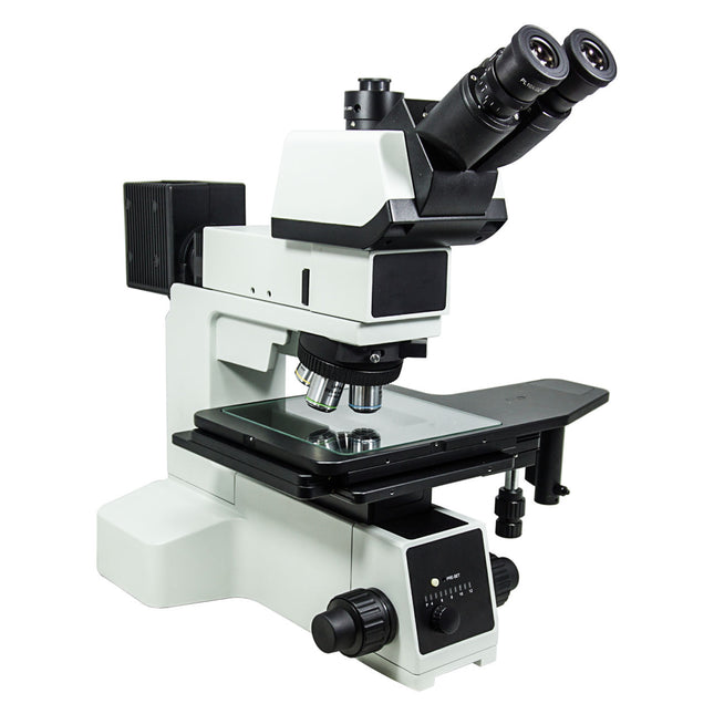 50-500X Halogen Coaxial Reflection Light XY Stage Travel Distance 158x158mm Trinocular Metallurgical Microscope MT05160323
