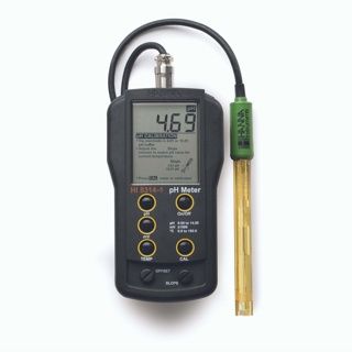 Medidor analógico pH/mV/°C con electrodo HI1217-1
