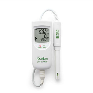 Medidor de pH y CE portátil para Hidroponía con sonda de polipropileno