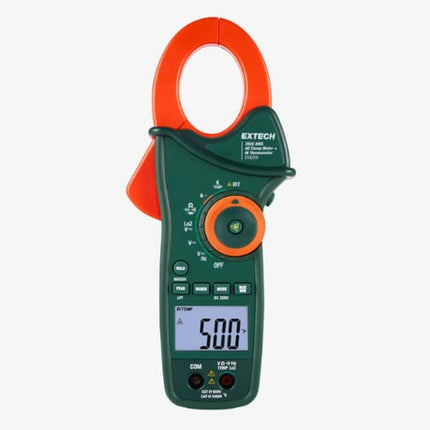 Extech EX820A Pinza amperimétrica de CA de 1000 A de valor eficaz verdadero con IR