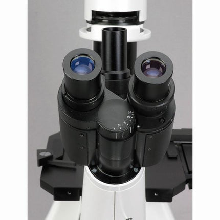 AmScope IN300 Series Inverted Phase-Contrast Biological Trinocular Compound Microscope with 30W Halogen and Optional Digital Camera