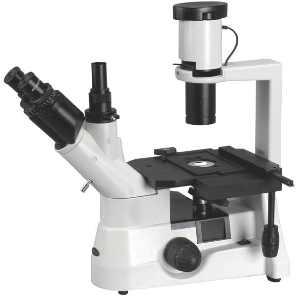 AmScope IN300 Series Inverted Phase-Contrast Biological Trinocular Compound Microscope with 30W Halogen and Optional Digital Camera